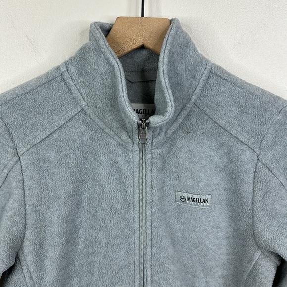 Magellan Outdoors Gray Full Zip Fleece Women's Jacket Size Small - Picture 2 of 7
